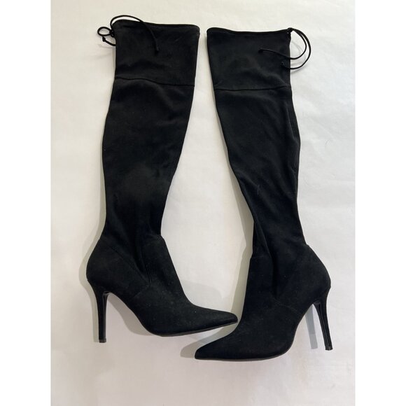 ALDO Asteille Over The Knee Boots in Black Suede - Picture 2 of 6